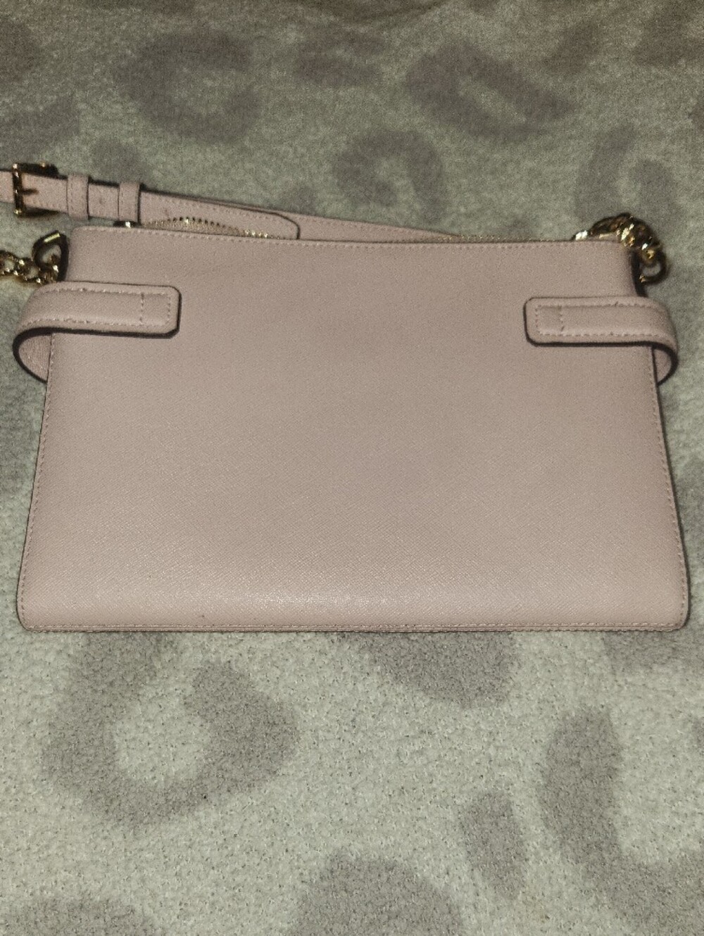 Michael Kors Karla Blush Pink Saffiano Leather Crossbody with Gold Hardware - Picture 5 of 6